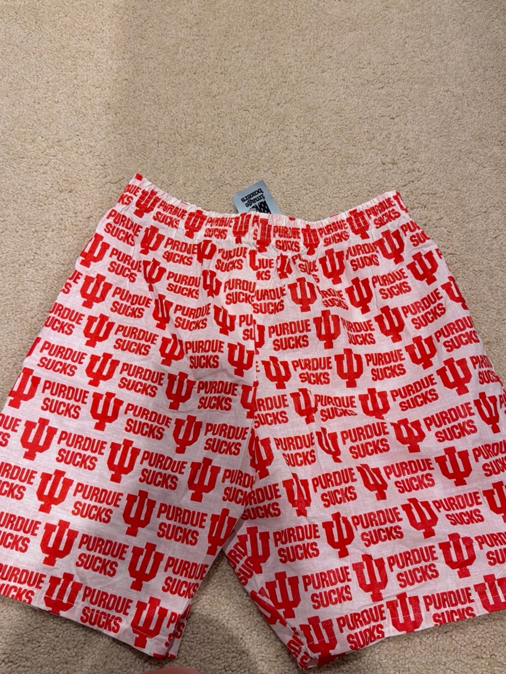 Novelty Red & White Logo Boxer Shorts